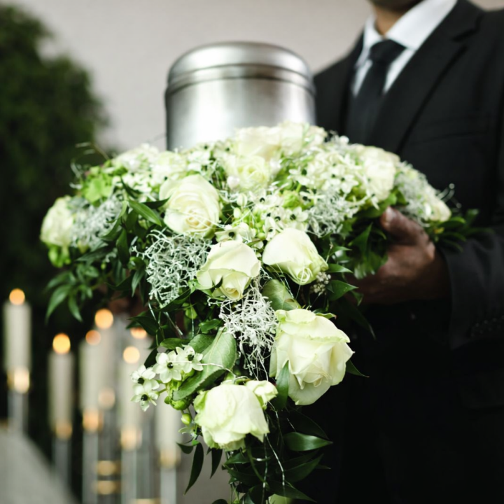 Urne et arrangement floral Guadeloupe